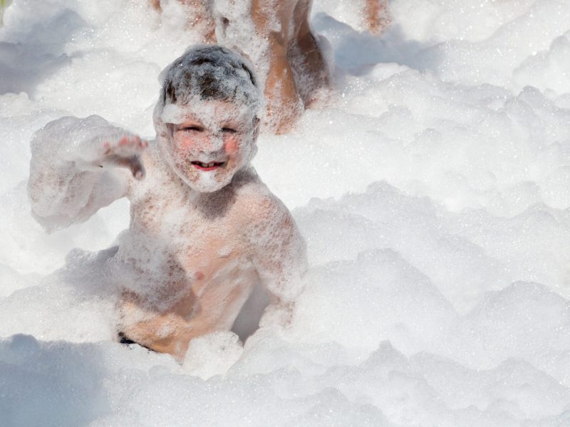 Children,In,The,Foam.,Selective,Soft,Focus.,A,Foam,Party